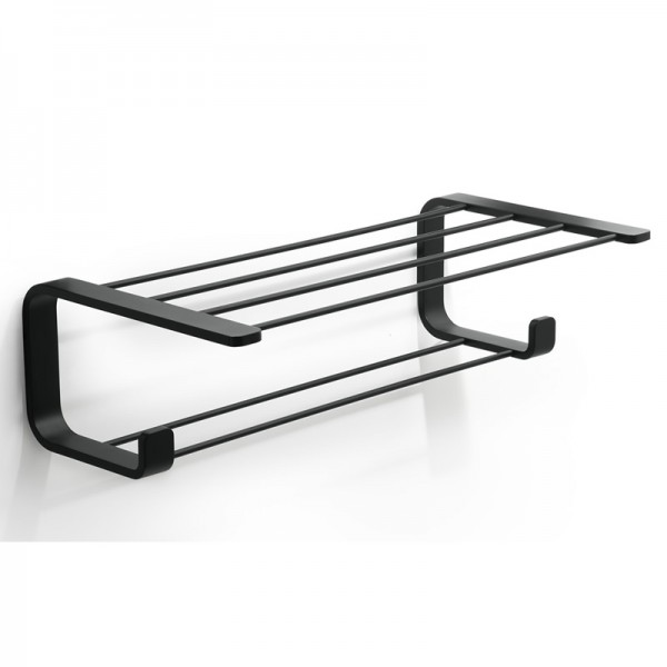 Gedy Outline półka na ręczniki 50 cm czarny 3235/CZAR