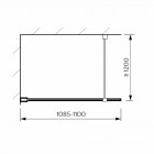 Koło Geo przegroda WALK-IN 110 cm 560.149.00.3