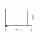 Koło Geo przegroda WALK-IN 120 cm 560.159.00.3