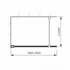 Koło Geo przegroda WALK-IN 140 cm 560.169.00.3