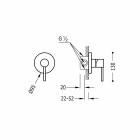 Tres Study Exclusive bateria prysznicowa podtynkowa złota 26217790OR