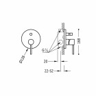 Tres Study Exclusive bateria wannowo-prysznicowa podtynkowa złota 26218090OR