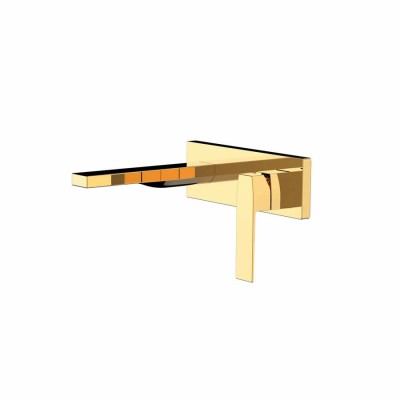 Tres Slim Exclusive bateria umywalkowa podtynkowa wylewka 245 mm złota 20220004OR