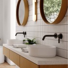 Kohlman Roxin Black bateria umywalkowa podtynkowa czarny QW180RB