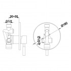 Kohlman Roxin bateria prysznicowa podtynkowa bez przełącznika