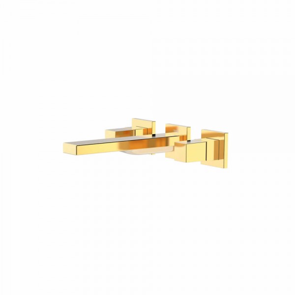 Tres Cuadro Exclusive bateria umywalkowa podtynkowa wylewka 180 mm złota 00815301OR