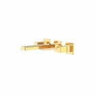 Tres Cuadro Exclusive bateria umywalkowa podtynkowa wylewka 180 mm złota 00815301OR