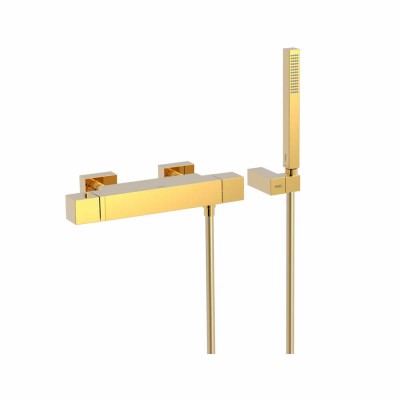 Tres Cuadro Exclusive bateria prysznicowa termostatyczna złota 007164039OR