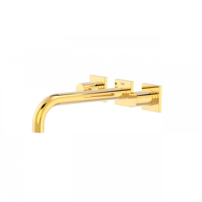 Tres Project Tres bateria kuchenna ścienna wylewka 214 mm złota 21115201OR