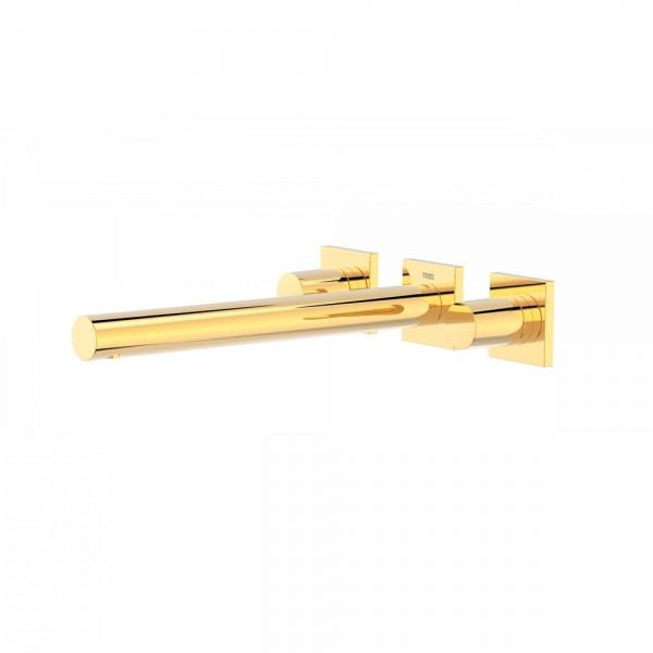Tres Project Tres bateria kuchenna ścienna wylewka 247 mm złota 21175301OR