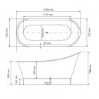 Balexim wanna retro wolnostojąca Lili 159 cm