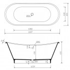 Balexim wanna retro wolnostojąca Lili 160,7 cm