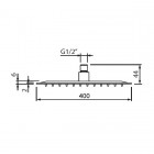 Vedo Deszczownica kwadratowa 40x40 cm Ultra Slim czarny mat VSN4400CZ