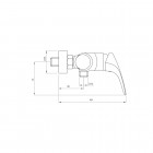 Deante Cynia bateria natryskowa BCY 040M