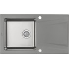 Deante Prime Zlewozmywak granitowo-stalowy 1-komorowy z ociekaczem - szary metalik