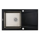 Deante Prime Zlewozmywak granitowo-stalowy 1-komorowy z ociekaczem - grafit metalik