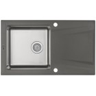 Deante Prime Zlewozmywak granitowo-stalowy 1-komorowy z ociekaczem - antracyt