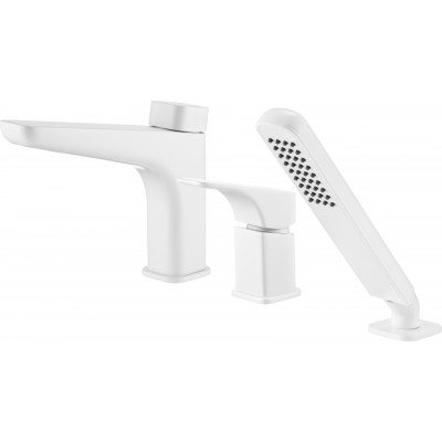 Deante Hiacynt Bianco bateria wannowa 3-otworowa biała BQH A13M