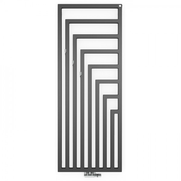 Terma Angus V grzejnik łazienkowy 130x44 cm Metallic Black WGANG130044KMBCZX
