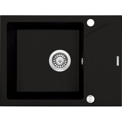 Deante Evora Zlewozmywak 1-komorowy z krótkim ociekaczem - nero