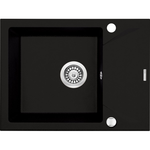 Deante Evora Zlewozmywak 1-komorowy z krótkim ociekaczem - nero