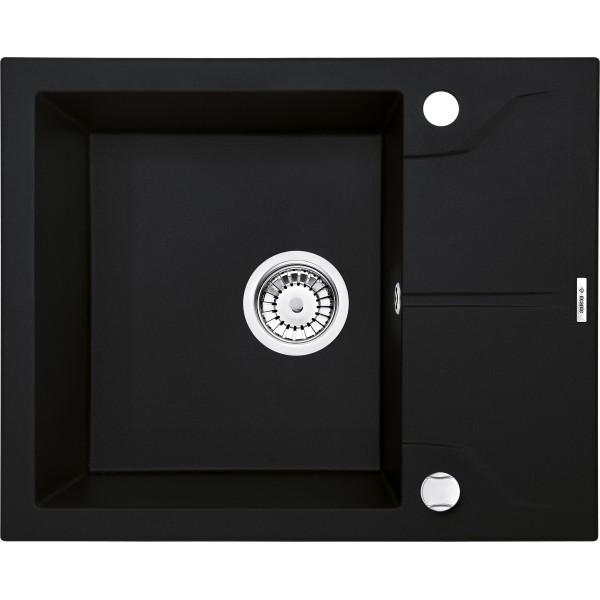 Deante Andante Zlewozmywak 1-komorowy z krótkim ociekaczem - nero