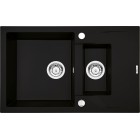 Deante Andante Zlewozmywak 1,5-komorowy z ociekaczem - nero