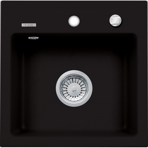 Deante Zorba Zlewozmywak 1-komorowy bez ociekacza - nero
