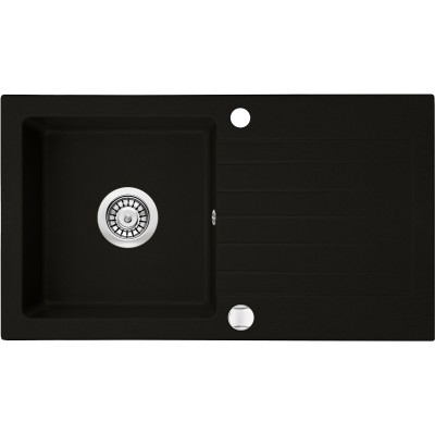Deante Zorba Zlewozmywak 1-komorowy z ociekaczem - nero