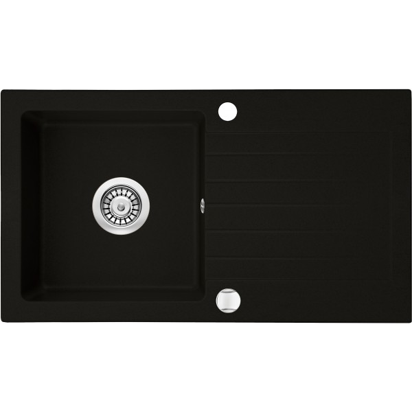 Deante Zorba Zlewozmywak 1-komorowy z ociekaczem - nero