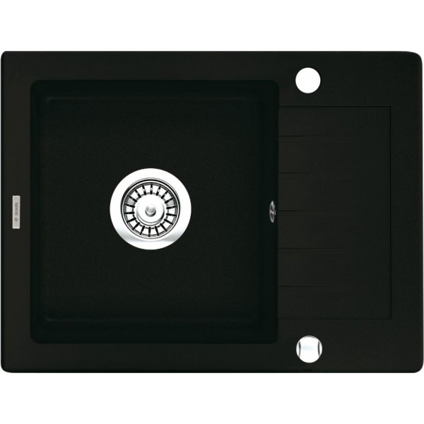 Deante Zorba Zlewozmywak 1-komorowy z krótkim ociekaczem - nero