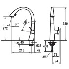 Franke Zoe bateria kuchenna chrom 115.0307.911