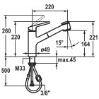 Franke Luna E pull-out spray bateria kuchenna chrom 115.0457.309