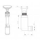 Deante Click-Clack korek czyszczony od góry z syfonem NHC 010C