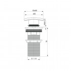 Deante Click-Clack korek kwadratowy z przelewem NHC 011B