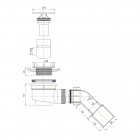 Deante Easy Clean Syfon do brodzików o odpływie 50 mm