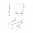 Deante Vital Siedzisko przyścienne składane