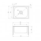 Deante Techno Zlewozmywak 1-komorowy bez ociekacza - dekor