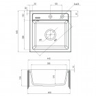 Deante Zorba Zlewozmywak 1-komorowy bez ociekacza + bateria stojąca