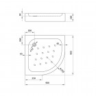Deante Standard New Brodzik półokrągły 90 cm