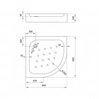 Deante Standard New Brodzik półokrągły 80 cm
