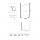 Deante Kerria kabina prysznicowa kwadratowa 80 cm KTK 042P