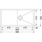 Franke Planar PPX 111 zlewozmywak stalowy 98x45 cm jedwab 122.0198.364