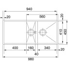 Franke Planar PPX 151 zlewozmywak stalowy 98x45 cm jedwab 122.0198.387