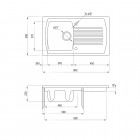 Deante Lusitano zlewozmywak 1-komorowy z ociekaczem ZCL 611N