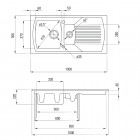 Deante Lusitano zlewozmywak 1,5-komorowy z ociekaczem ZCL 651N