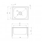 Deante Techno zlewozmywak 1-komorowy bez ociekacza satyna ZEU 010A