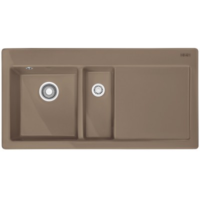 Franke Mythos MTK 651-100 zlewozmywak ceramiczny 100x51 cm komora z lewej cappuccino 124.0379.865