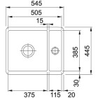 Franke Kubus KBK 160 zlewozmywak ceramiczny 54,5x44,5 cm biały polarny 126.0380.009