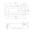 Besco Intrica wanna prostokątna 150x75 cm biała WAIN-150-PK